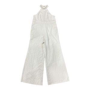 Jay Godfrey Off White Wide Leg Halter Mock Neck Manila Jumpsuit 12